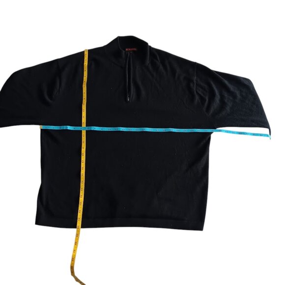 Men’s Quarter Zip Sweater Size SIZE 3XBlack Knit Pullover Casual Preppy - Picture 2 of 10